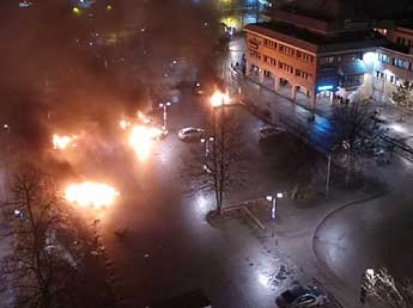 В Стокгольме мигранты устроили погромы: всю ночь жгли машины и грабили магазины (ВИДЕО)