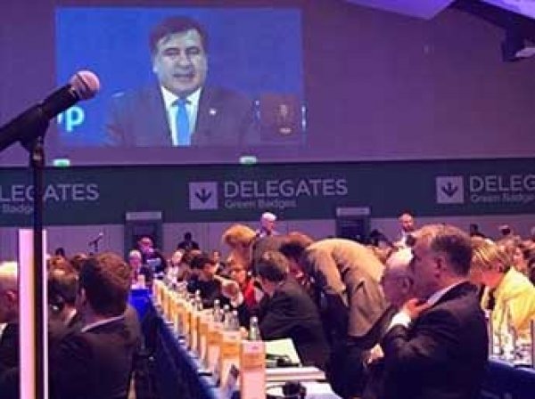 Саакашвили дважды оконфузился на конгрессе на Мальте (ФОТО)