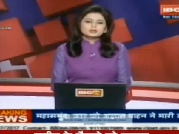 В Индии телеведущая в прямом эфире зачитала новость о смерти мужа (ВИДЕО)