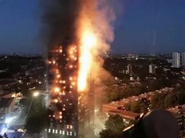 Опубликовано видео из сгоревшего небоскреба в Лондоне