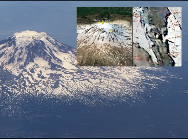 На вершины горы Адамс в США уфологи нашли замороженного гуманоида (ВИДЕО)