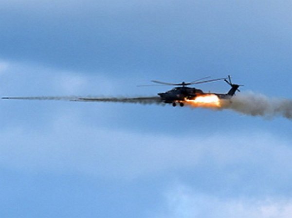 Вертолет Ми-28 уничтожил танк ИГИЛ с 3 км
