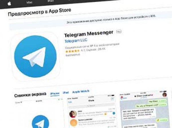 Роскомнадзор пригрозил "нарушить функционирование" App Store из-за Telegram
