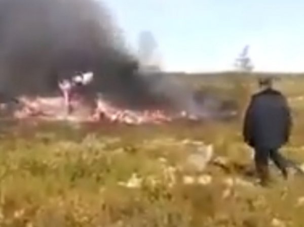 Опубликовано видео с места крушения вертолета Ми-8 в Красноярском крае с 18 жертвами