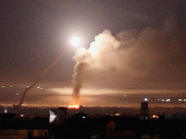 Опубликовано видео перехвата израильской ракеты сирийскими силами ПВО