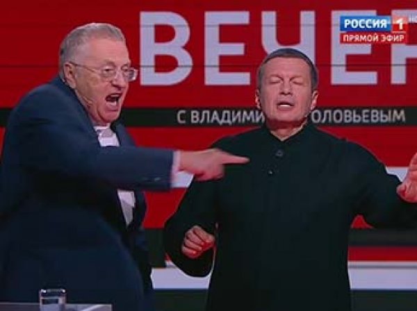 Жириновский и Хинштейн устроили скандальные разборки в эфире у Соловьева