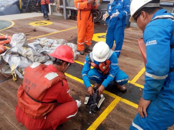 Крушение  самолета Boeing 737 в Индонезии: фото и видео с места трагедии появились в Сети