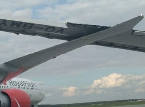 В Шереметьево на два самолета не поделили полосу и столкнулись (ФОТО, ВИДЕО)