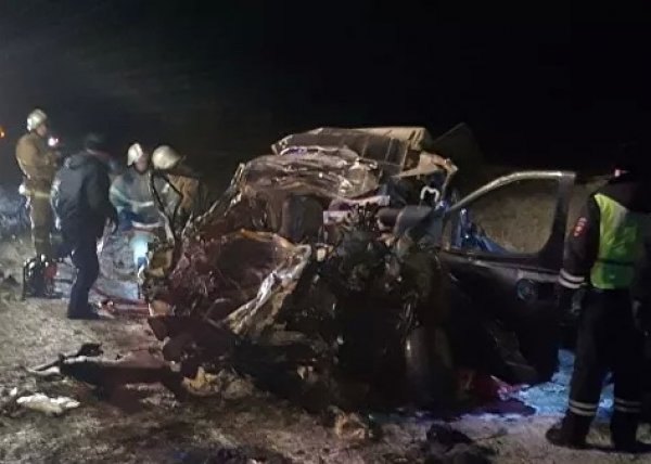 Авария под Оренбургом: минивэн столкнулся с фурой, 6 человек погибли (ВИДЕО)