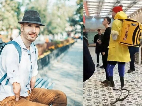 Чемпион мира без рук и ног устроился в "Яндекс.Еду", чтобы заработать на Игры в Токио