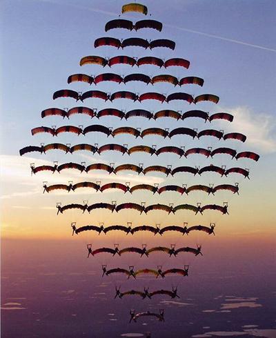 Самые впечатляющие фигуры парашютного спорта