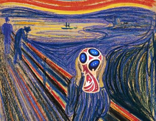 Бритва, картина Мунка и другие фотожабы на эмблему ЧМ-2018