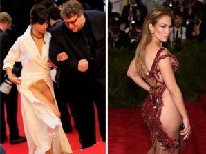 Самые скандальные "голые" платья звезд в истории