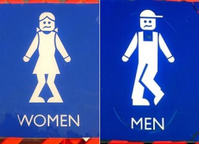 Необычный дизайн туалетных указателей