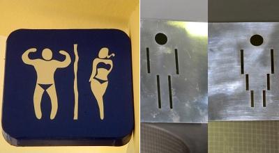 Необычный дизайн туалетных указателей