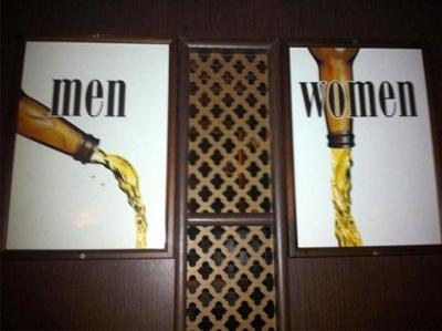 Необычный дизайн туалетных указателей