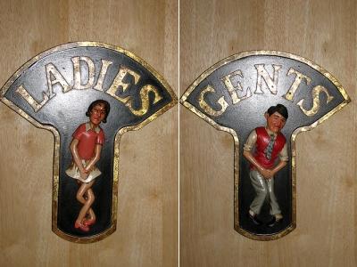 Необычный дизайн туалетных указателей