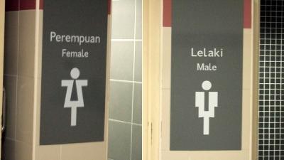 Необычный дизайн туалетных указателей