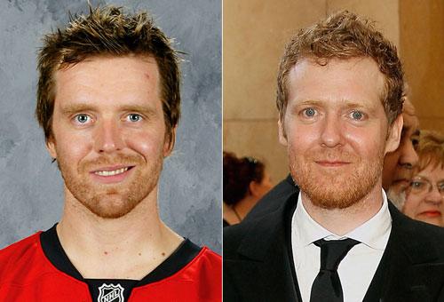 Хоккеисты и их двойники-актёры