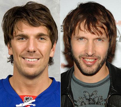 Хоккеисты и их двойники-актёры