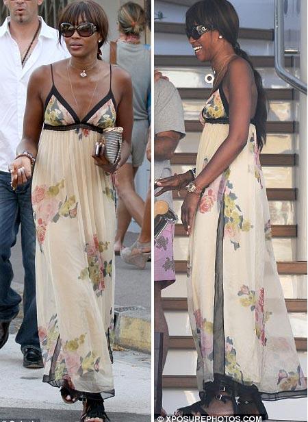 Наоми Кемпбелл приняла душ из шампанского