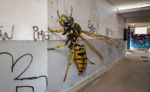 Удивительные трёхмерные граффити от португальского художника