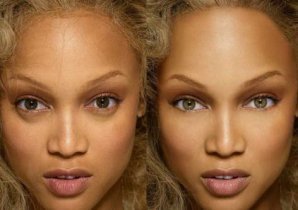 "Найди пять отличий": фото звезд до и после "Фотошопа"