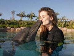 Дельфин и русалка: Миша Бартон целовалась с водным млекопитающим