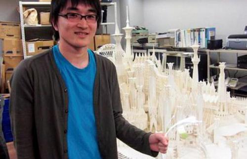 Японец построил город-оригами