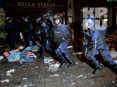 Фанаты залили кровью площадь Пикадили