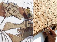 Художник создает панно из 300 тысяч винных пробок