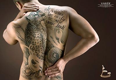 Лучшие примеры использования татуировок в печатной рекламе