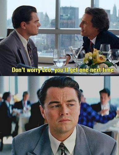 Бедный Лео: интернет взорвался мемами о проигрыше Ди Каприо