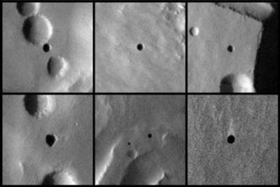На Марсе обнаружены входы в бездонные пещеры