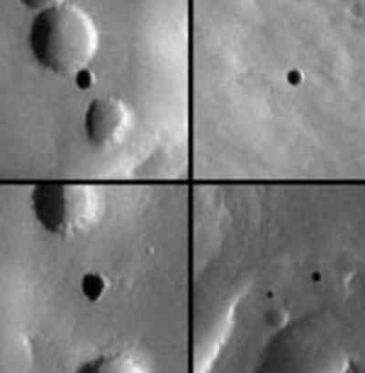 На Марсе обнаружены входы в бездонные пещеры