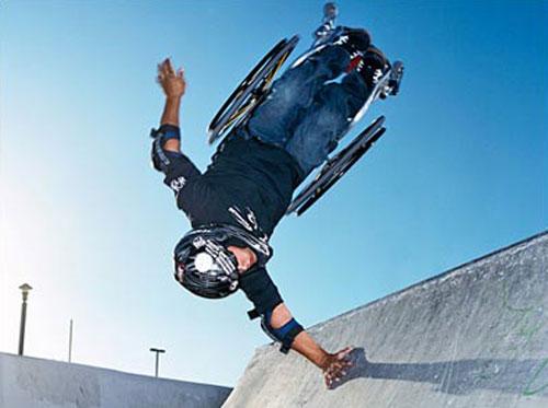 Сальто на инвалидном кресле