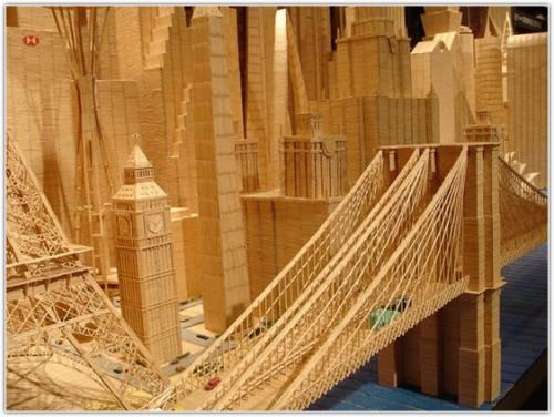 Американец строит города из зубочисток