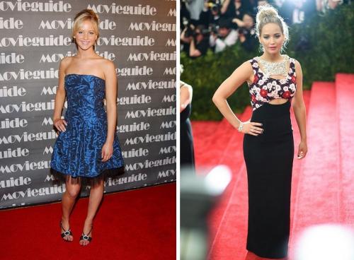 Звезды в первый раз на красной ковровой дорожке и сейчас