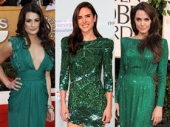 Звезды в изумрудных платьях на красной дорожке