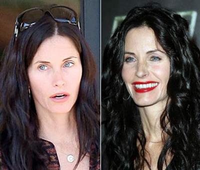 Звезды Голливуда с макияжем и без. Часть 2