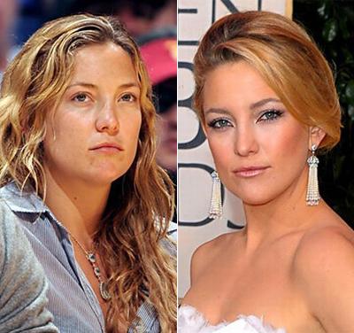 Звезды Голливуда с макияжем и без. Часть 2