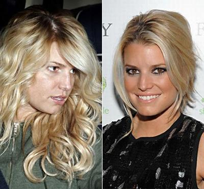 Звезды Голливуда с макияжем и без. Часть 2