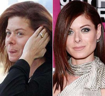 Звезды Голливуда с макияжем и без. Часть 2