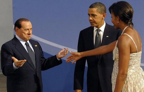 Мишель Обама побрезговала Берлускони