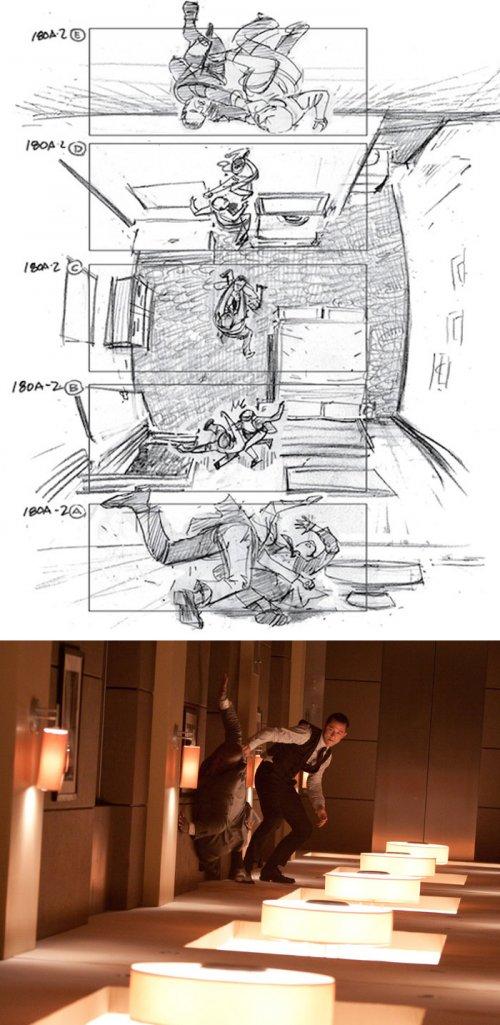 Эскизы, сделанные создателями известных фильмов перед тем, как приступить к сьемкам