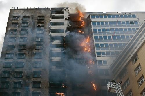 В Москве бизнес-высотка сгорела как спичка