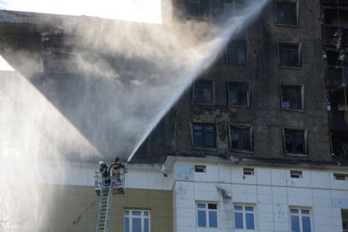 В Москве бизнес-высотка сгорела как спичка