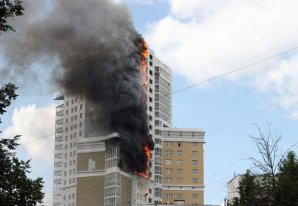 В Москве бизнес-высотка сгорела как спичка