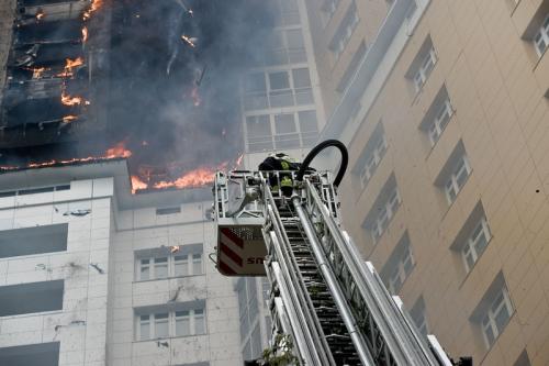 В Москве бизнес-высотка сгорела как спичка