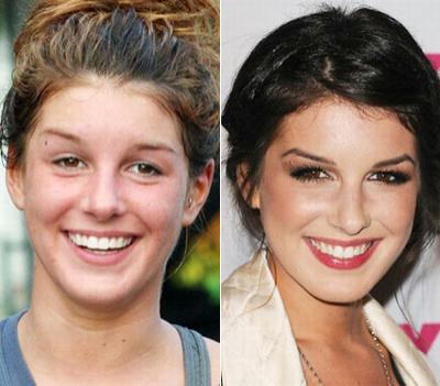 Звезды Голливуда с макияжем и без